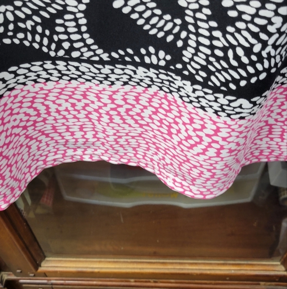 Kim Rogers Black Pink Patterned 2X Tunic Top - Picture 4 of 7